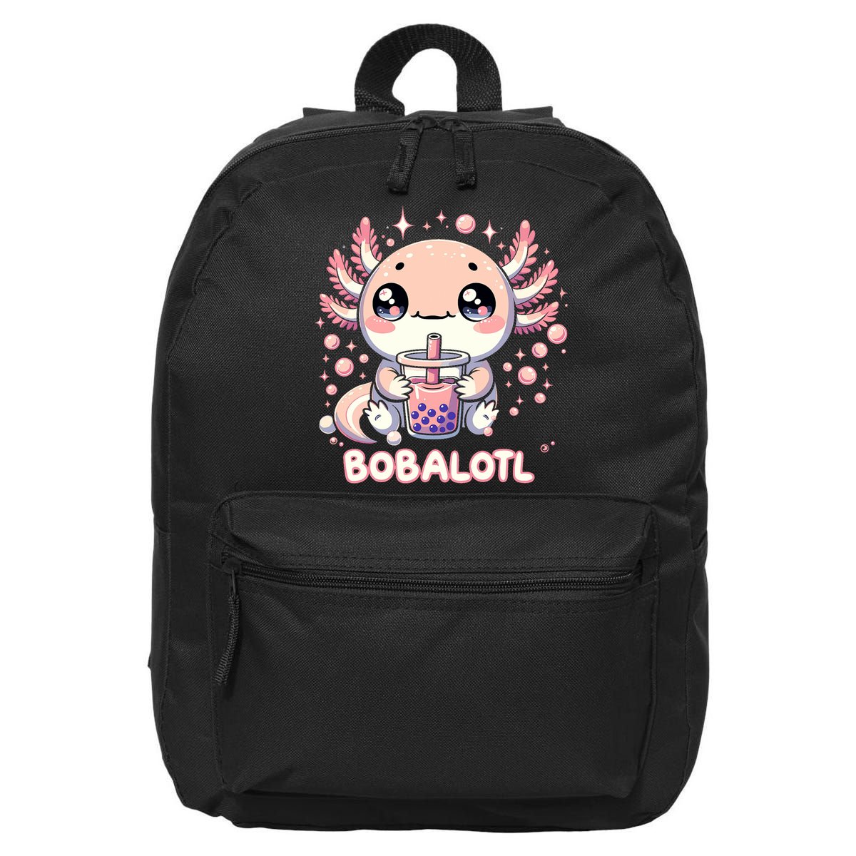 Axolotl Boba Tea Kawaii Anime Cute 16 in Basic Backpack