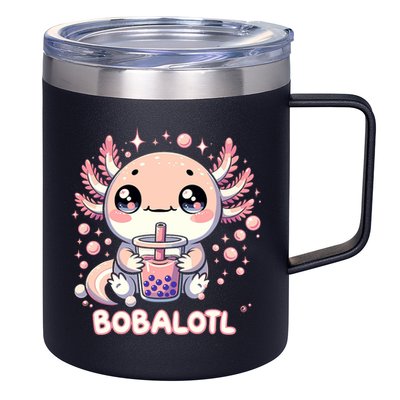 Axolotl Boba Tea Kawaii Anime Cute 12oz Stainless Steel Coffee Mug