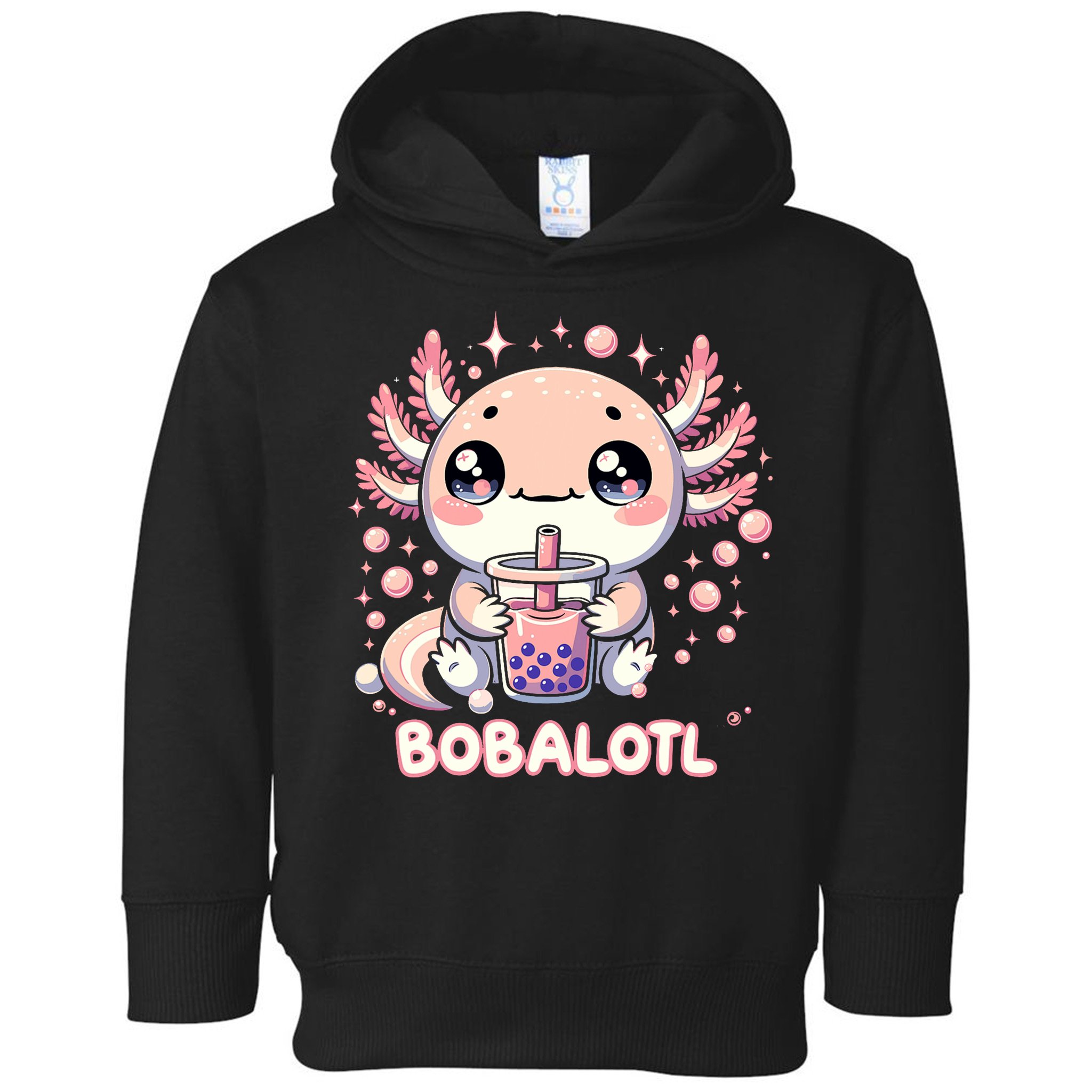 Axolotl Boba Tea Kawaii Anime Cute Toddler Hoodie