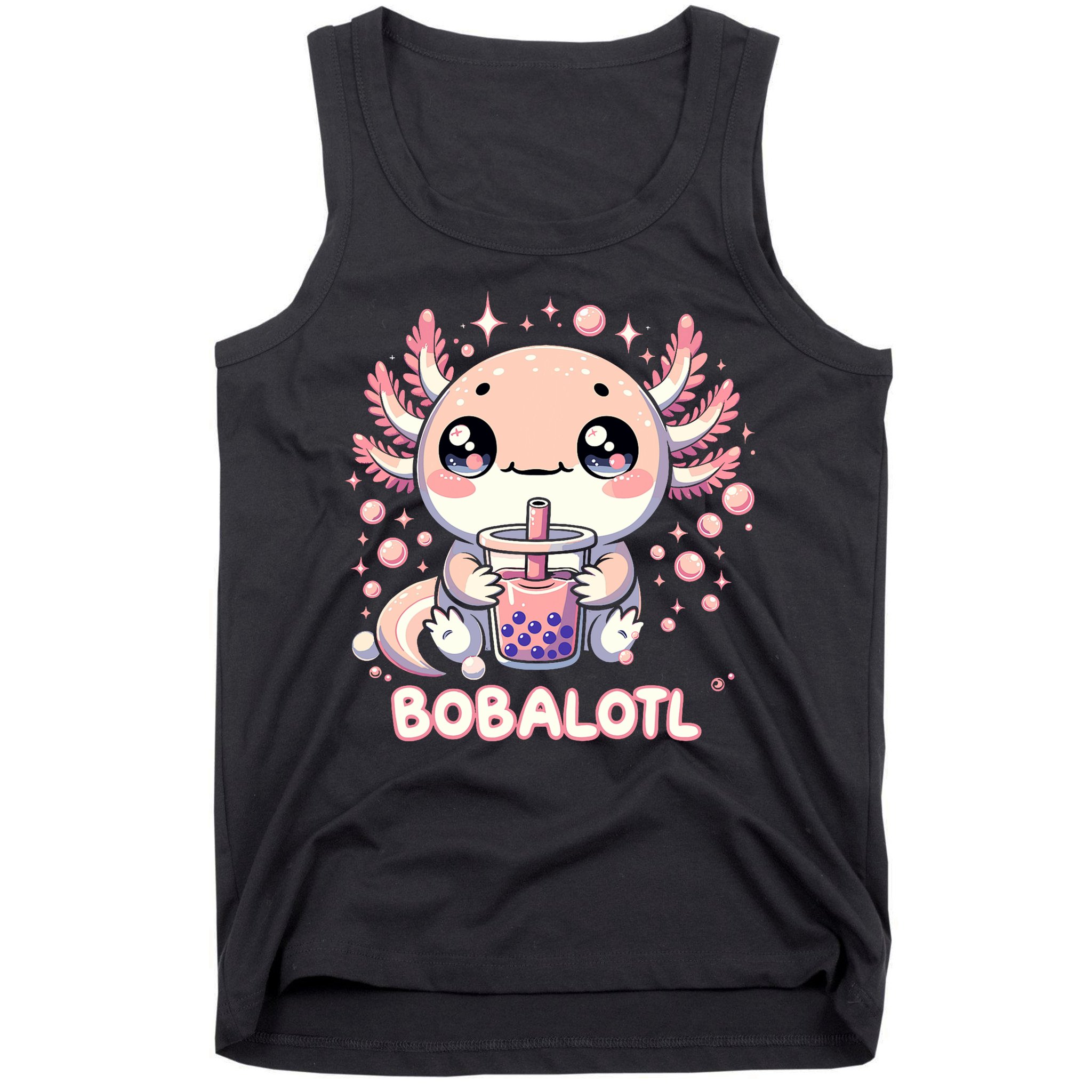 Axolotl Boba Tea Kawaii Anime Cute Tank Top