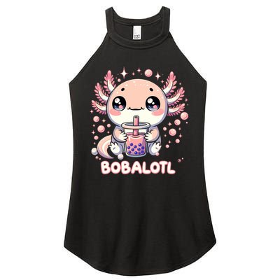 Axolotl Boba Tea Kawaii Anime Cute Women's Perfect Tri Rocker Tank