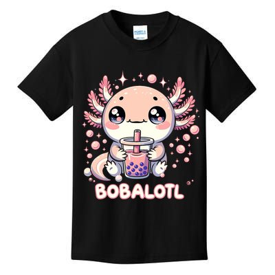 Axolotl Boba Tea Kawaii Anime Cute Kids T-Shirt