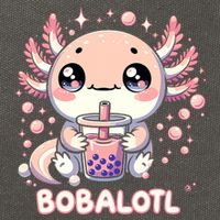 Axolotl Boba Tea Kawaii Anime Cute Cotton Canvas Backpack