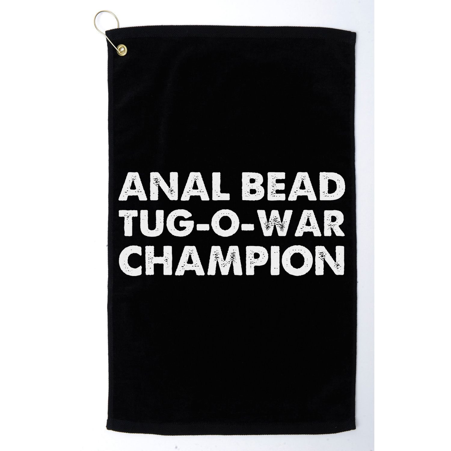 Anal Bead Tug O War Champion Golf Towel