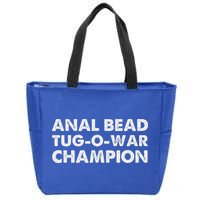 Anal Bead Tug O War Champion Zip Tote Bag