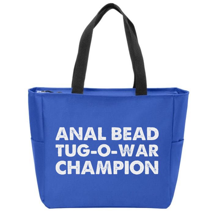 Anal Bead Tug O War Champion Zip Tote Bag