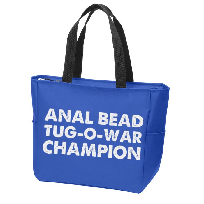 Anal Bead Tug O War Champion Zip Tote Bag