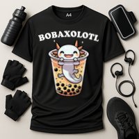 Axolotl Boba Tea Bubble Tea Milk Tea Anime Axolotl Funny Cooling Performance Crew T-Shirt