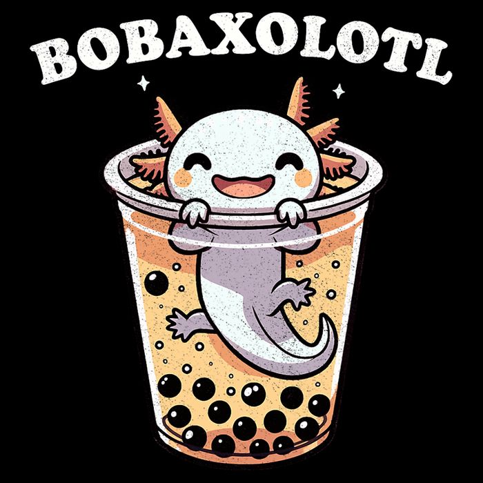 Axolotl Boba Tea Bubble Tea Milk Tea Anime Axolotl Funny Cooling Performance Crew T-Shirt