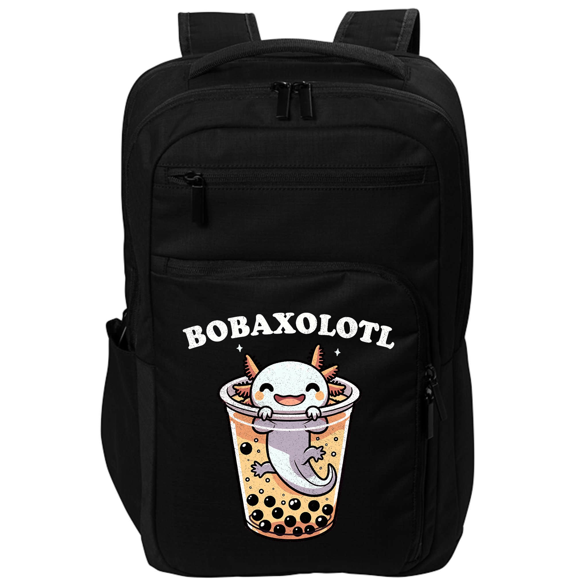 Axolotl Boba Tea Bubble Tea Milk Tea Anime Axolotl Funny Impact Tech Backpack