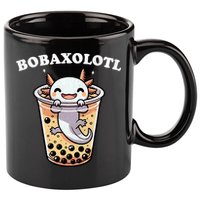 Axolotl Boba Tea Bubble Tea Milk Tea Anime Axolotl Funny 11oz C Handle Ceramic Mug