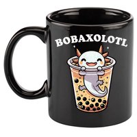 Axolotl Boba Tea Bubble Tea Milk Tea Anime Axolotl Funny 11oz C Handle Ceramic Mug