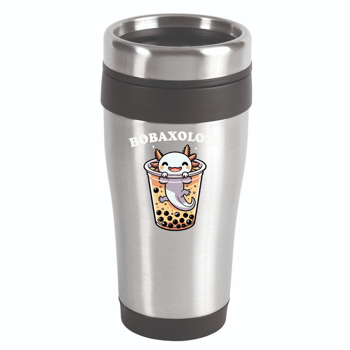 Axolotl Boba Tea Bubble Tea Milk Tea Anime Axolotl Funny 16oz Travel Tumbler