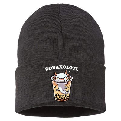 Axolotl Boba Tea Bubble Tea Milk Tea Anime Axolotl Funny Sustainable Knit Beanie
