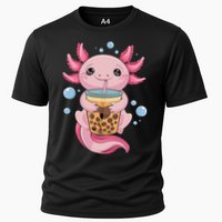 Axolotl Boba Tea Bubble Tea Kawaii Axolotl Cooling Performance Crew T-Shirt