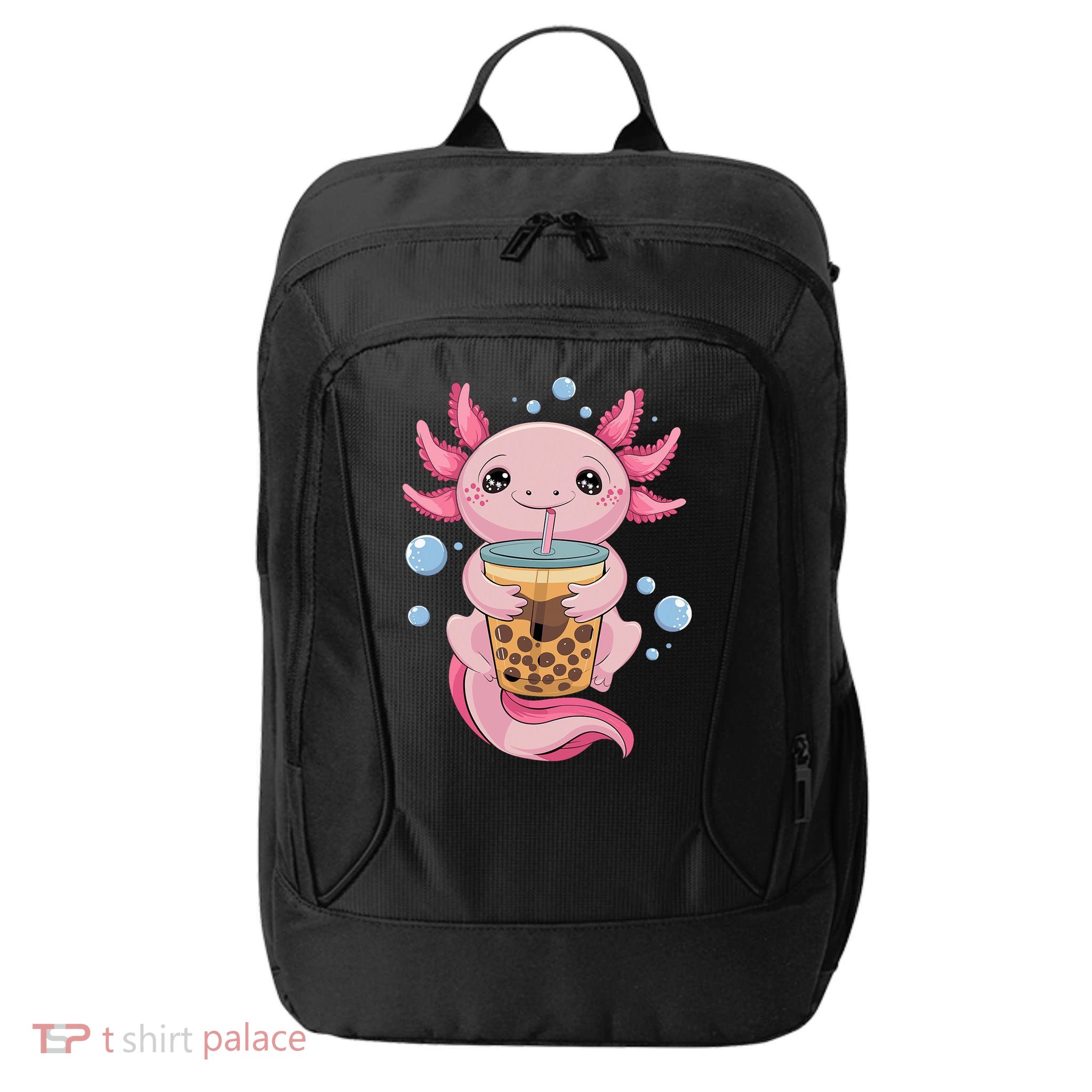 Axolotl Boba Tea Bubble Tea Kawaii Axolotl City Backpack