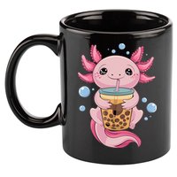 Axolotl Boba Tea Bubble Tea Kawaii Axolotl 11oz C Handle Ceramic Mug