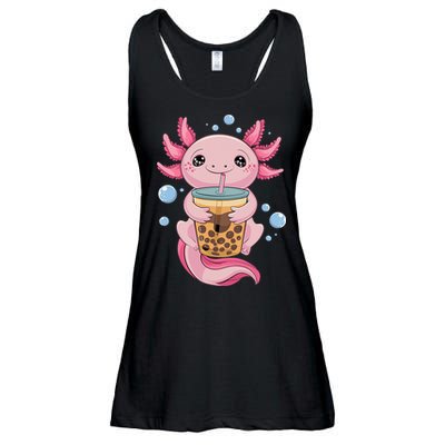 Axolotl Boba Tea Bubble Tea Kawaii Axolotl Ladies Essential Flowy Tank