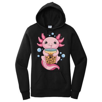 Axolotl Boba Tea Bubble Tea Kawaii Axolotl Women's Pullover Hoodie