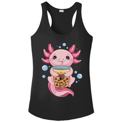 Axolotl Boba Tea Bubble Tea Kawaii Axolotl Ladies PosiCharge Competitor Racerback Tank