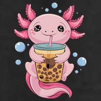 Axolotl Boba Tea Bubble Tea Kawaii Axolotl 25L Jumbo Tote