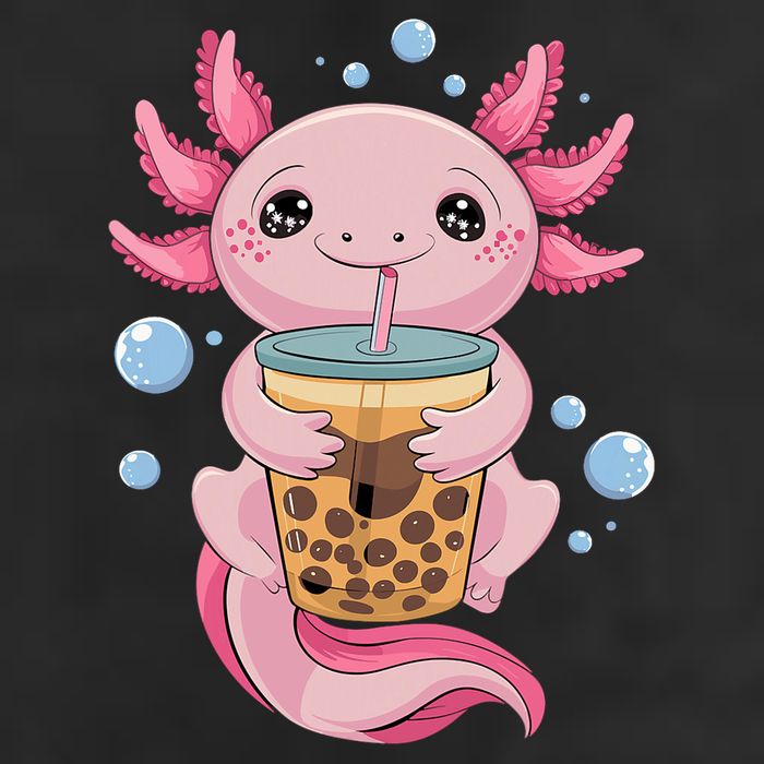 Axolotl Boba Tea Bubble Tea Kawaii Axolotl 25L Jumbo Tote
