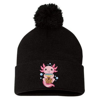 Axolotl Boba Tea Bubble Tea Kawaii Axolotl Pom Pom 12in Knit Beanie