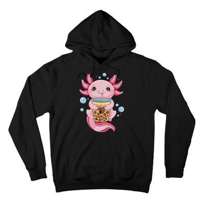 Axolotl Boba Tea Bubble Tea Kawaii Axolotl Tall Hoodie