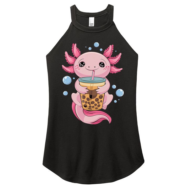 Axolotl Boba Tea Bubble Tea Kawaii Axolotl Women's Perfect Tri Rocker Tank