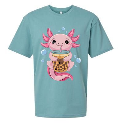 Axolotl Boba Tea Bubble Tea Kawaii Axolotl Sueded Cloud Jersey T-Shirt