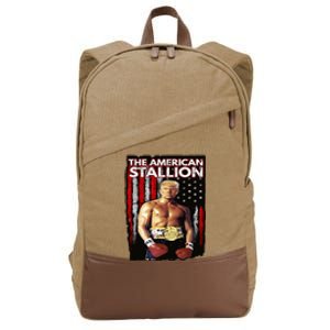 America Boxer Trump Rocky Trump Meme Trump 2024 Cotton Canvas Backpack