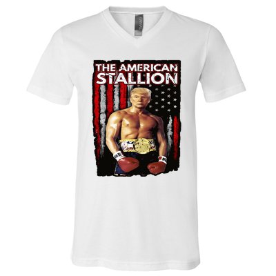 America Boxer Trump Rocky Trump Meme Trump 2024 V-Neck T-Shirt