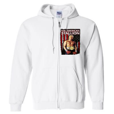 America Boxer Trump Rocky Trump Meme Trump 2024 Full Zip Hoodie