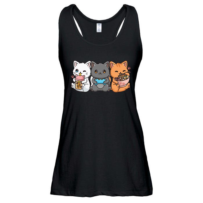 Anime Boba Tea Bubble Tea Gaming Gamer Ramen Cat Ladies Essential Flowy Tank