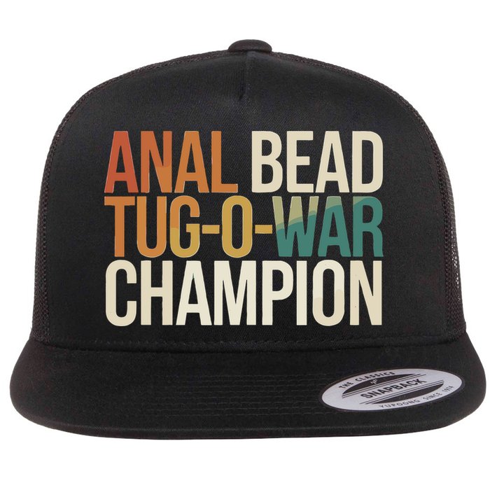 Anal Bead Tug O War Champion Funny Saying Flatbill Hat