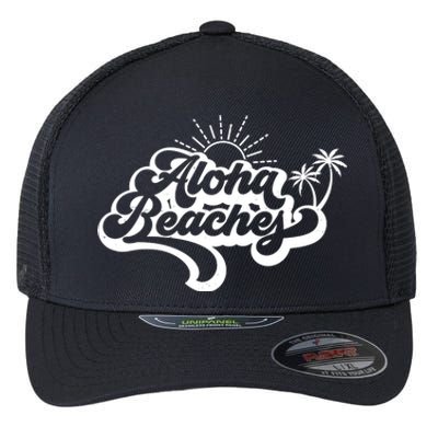 Aloha Beaches Tropical Vacation Flexfit Unipanel Trucker Cap