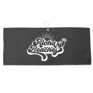 Aloha Beaches Tropical Vacation Large Microfiber Waffle Golf Towel