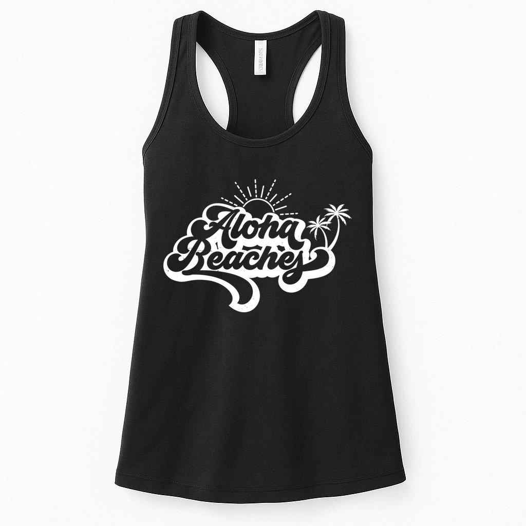 Aloha Beaches Tropical Vacation Womens Tank Top