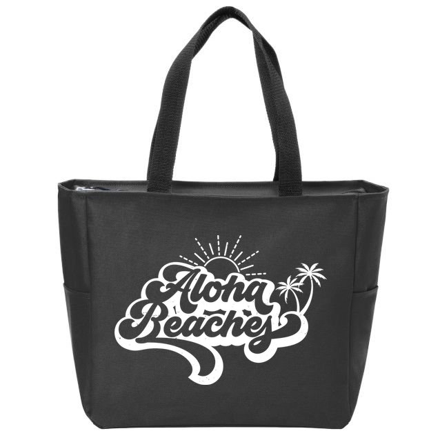 Aloha Beaches Tropical Vacation Zip Tote Bag