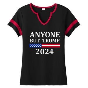 Anyone But Trump 2024 Presidential Campaign Style  Ladies Halftime Notch Neck Tee