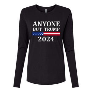 Anyone But Trump 2024 Presidential Campaign Style  Womens Cotton Relaxed Long Sleeve T-Shirt