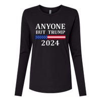 Anyone But Trump 2024 Presidential Campaign Style  Womens Cotton Relaxed Long Sleeve T-Shirt