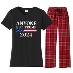 Anyone But Trump 2024 Presidential Campaign Style  Women's Flannel Pajama Set