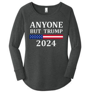 Anyone But Trump 2024 Presidential Campaign Style  Women's Perfect Tri Tunic Long Sleeve Shirt