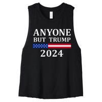 Anyone But Trump 2024 Presidential Campaign Style  Women's Racerback Cropped Tank