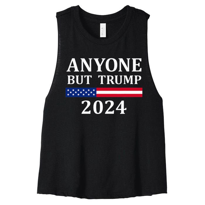 Anyone But Trump 2024 Presidential Campaign Style  Women's Racerback Cropped Tank