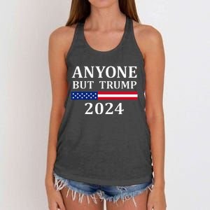 Anyone But Trump 2024 Presidential Campaign Style  Women's Knotted Racerback Tank