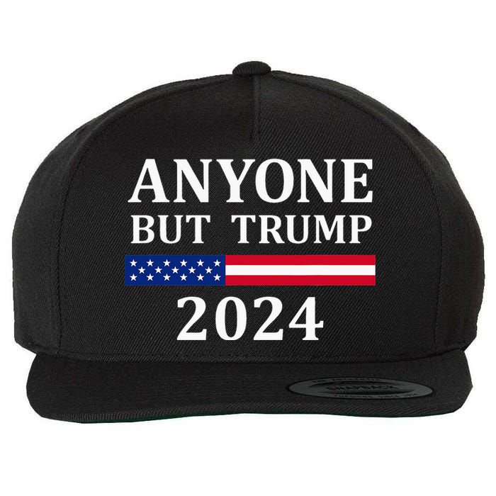 Anyone But Trump 2024 Presidential Campaign Style  Wool Snapback Cap