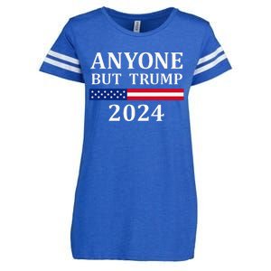 Anyone But Trump 2024 Presidential Campaign Style  Enza Ladies Jersey Football T-Shirt