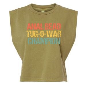 Anal Bead Tugowar Champion Funny Saying Sarcastic Novelty Garment-Dyed Women's Muscle Tee